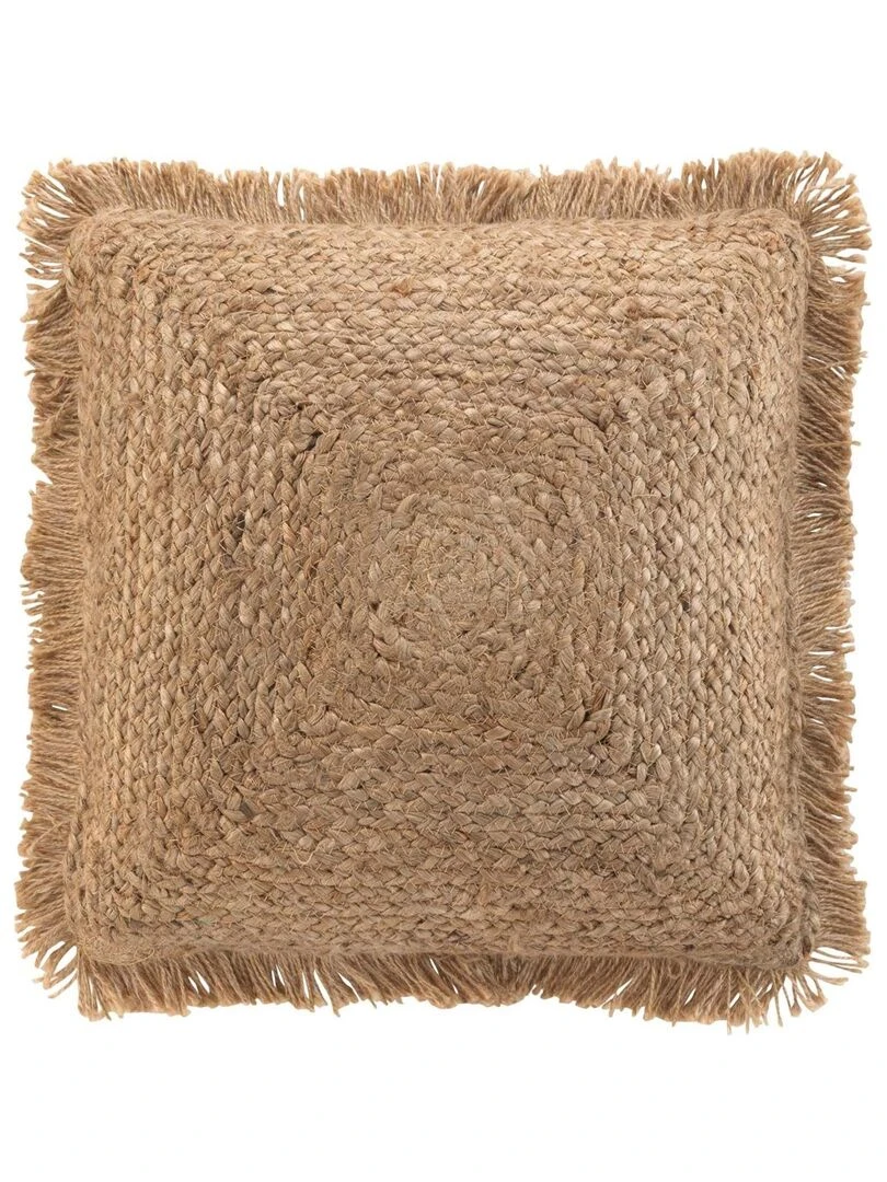 Coussin déhoussable et carré Beige