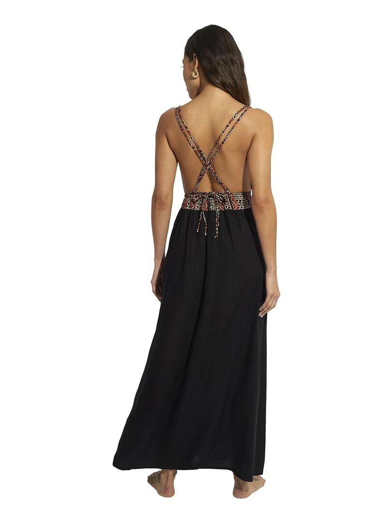 Robe longue estivale Capri Noir