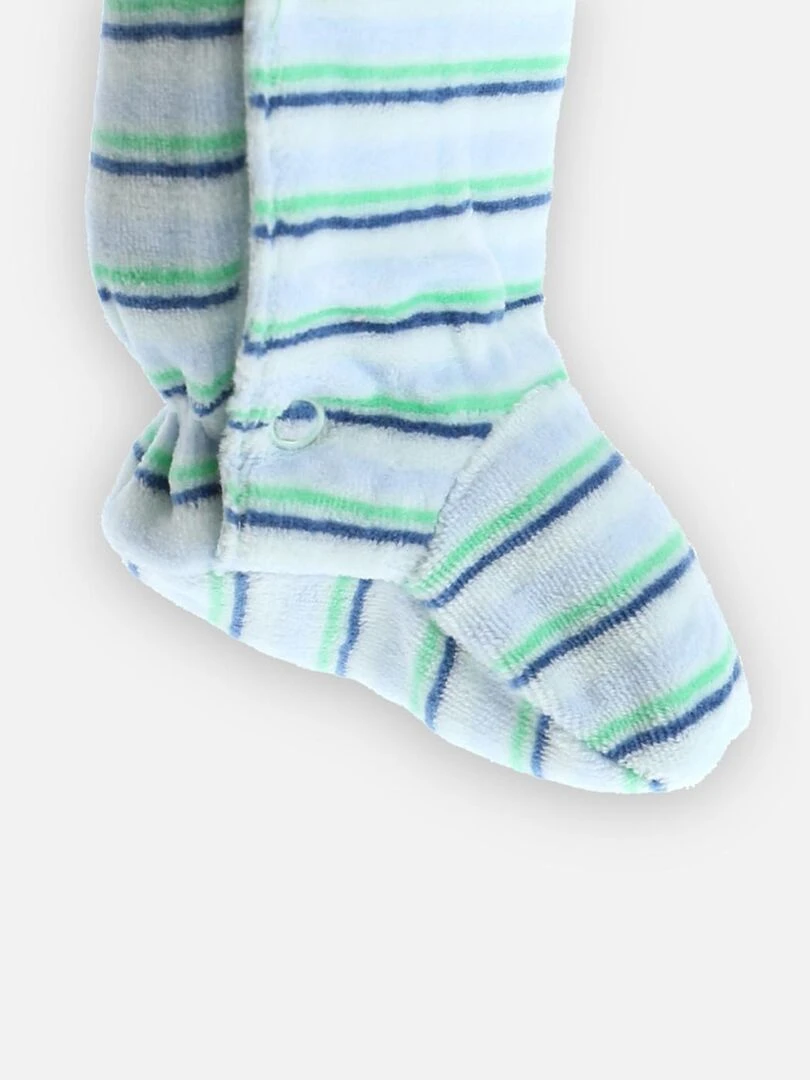 Pyjama dors bien en velours rayé    Noukie's   Bleu