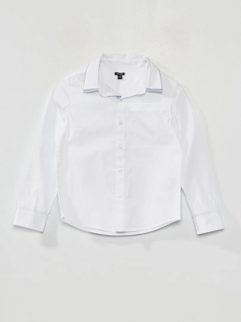 Chemise à manches longues blanc