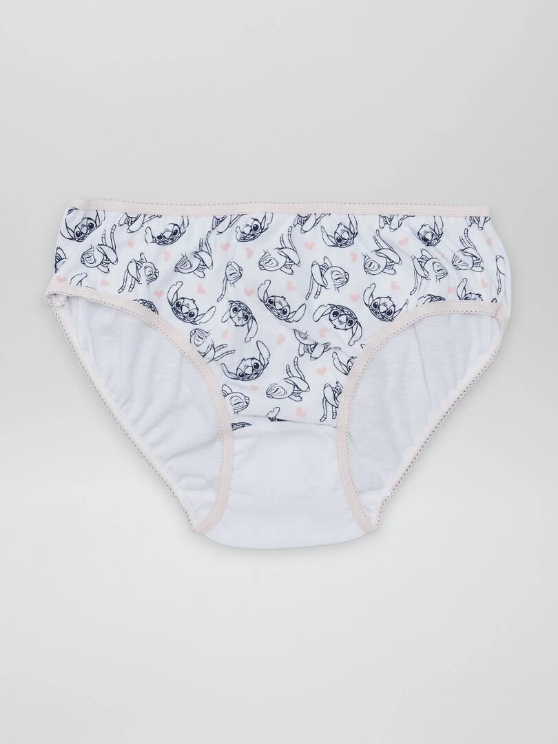 Lot de 5 culottes 'Stitch'   Blanc/rose