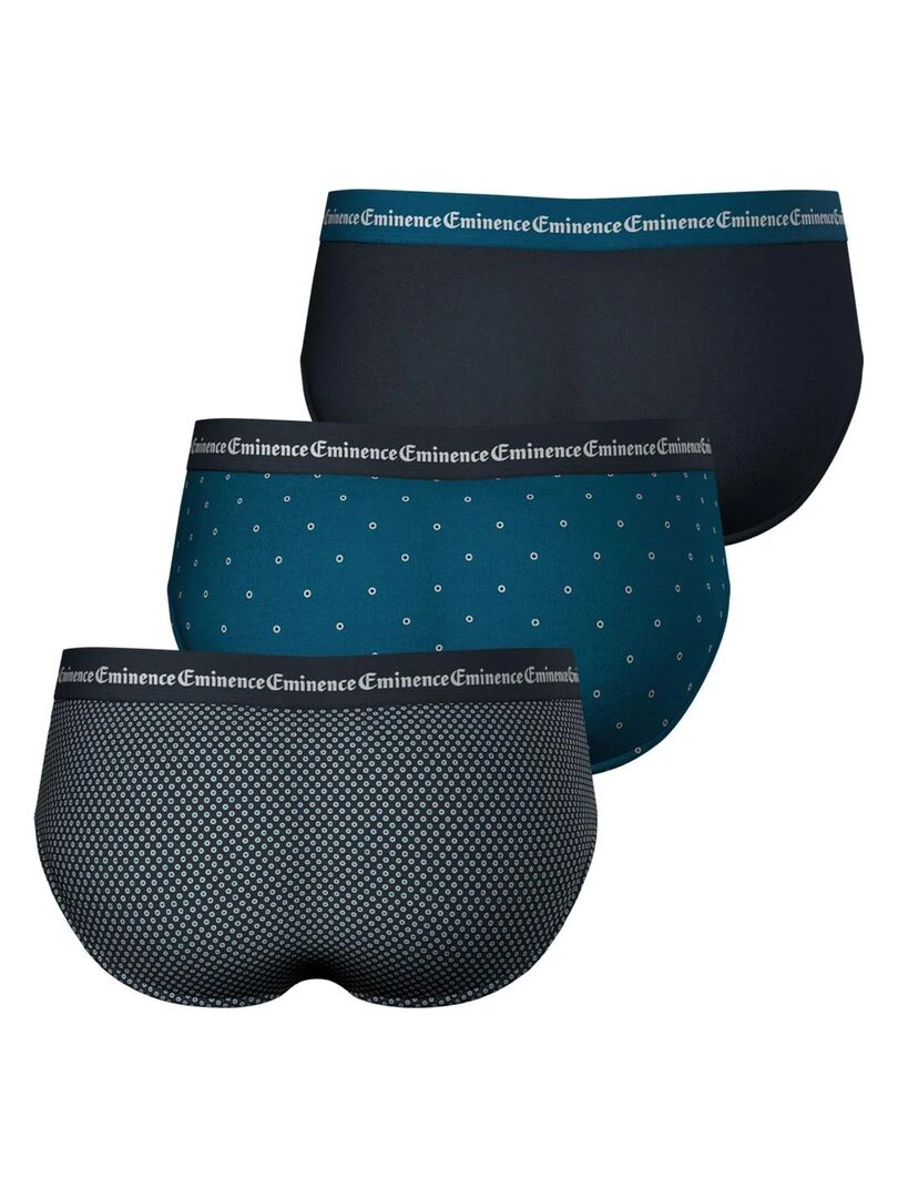 Lot de 3 slips homme Business Print   Gris