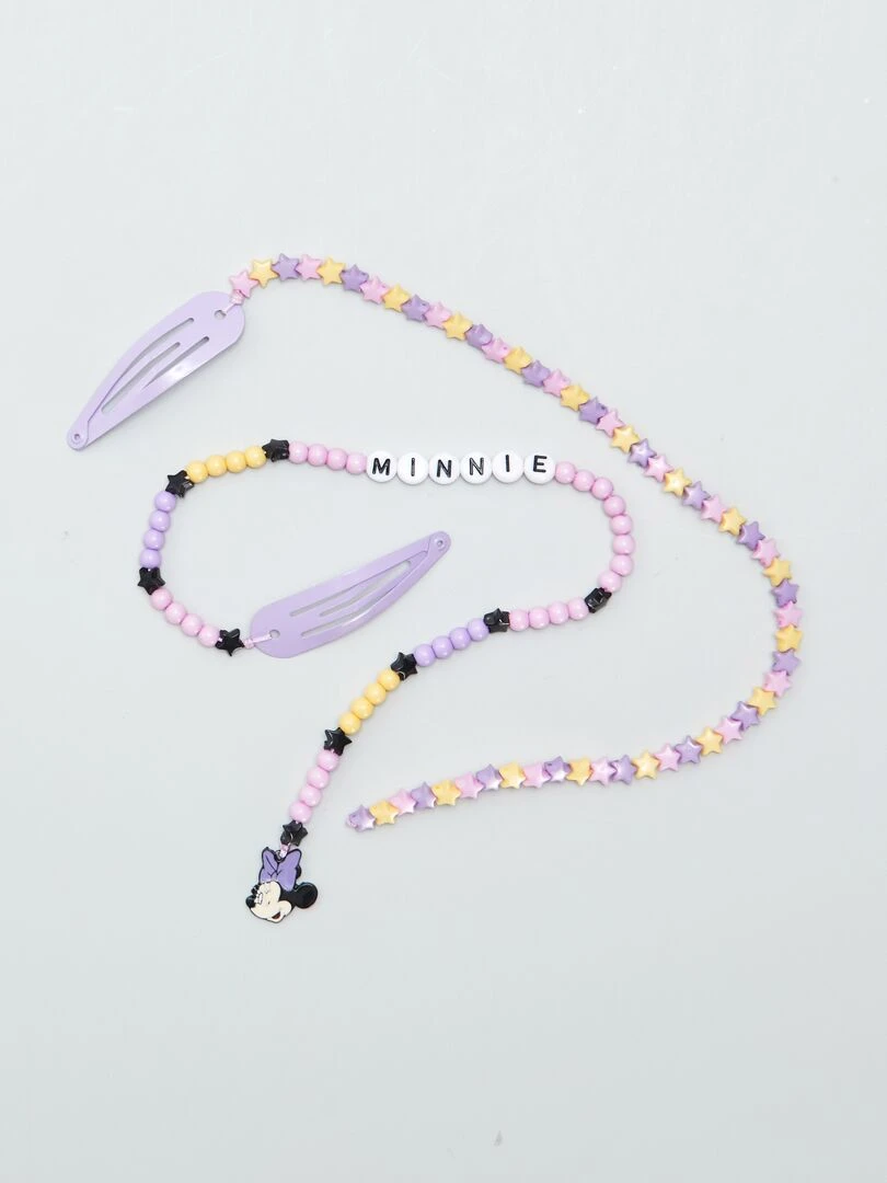 Pinces clic clac avec perles 'Disney' Rose