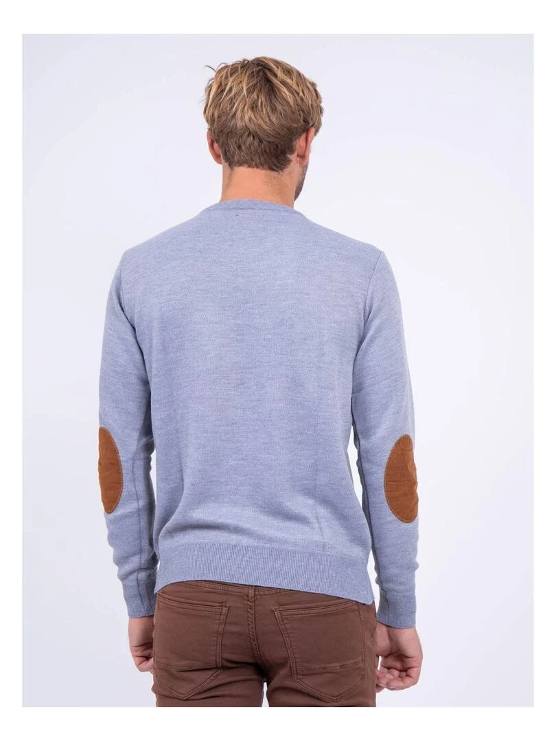 Pull col V LAMBOISE Gris chiné