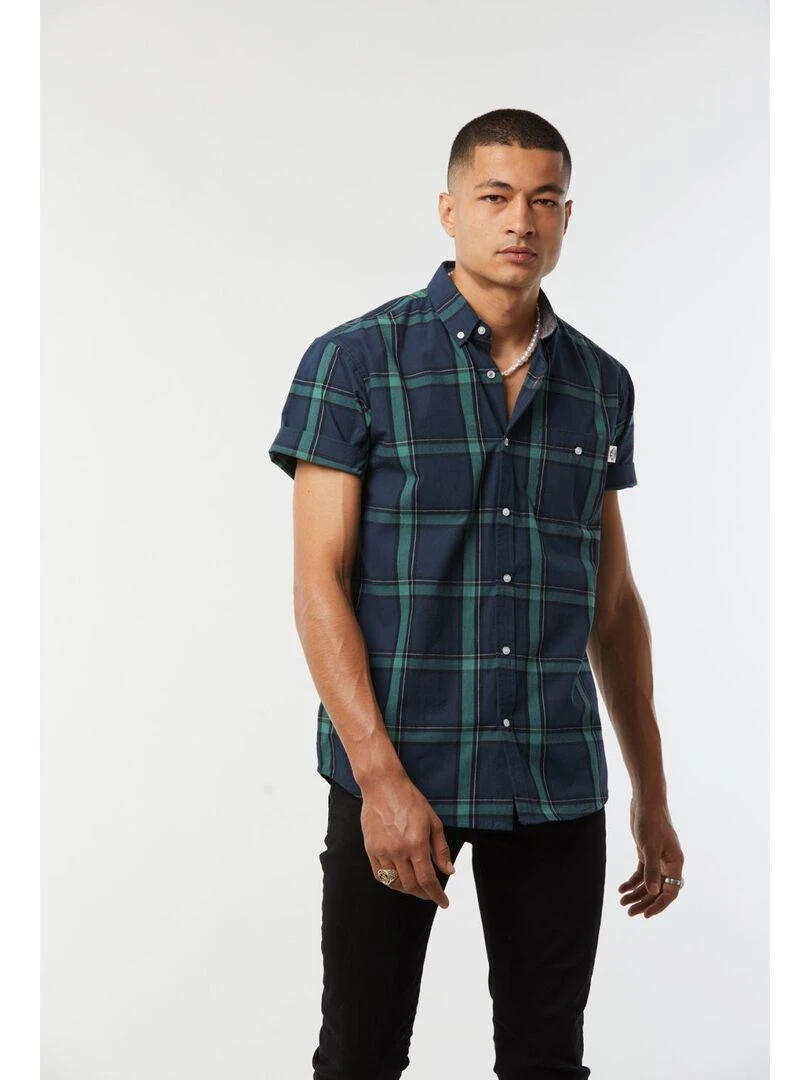 Lee Cooper   Chemise manches courtes coton regular DIREAS   Bleu foncé