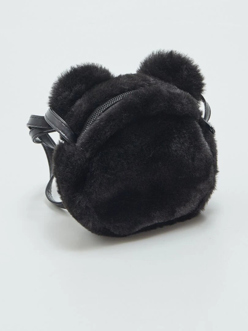 Sac en fausse fourrure 'Mnnie' 'Halloween'   Noir