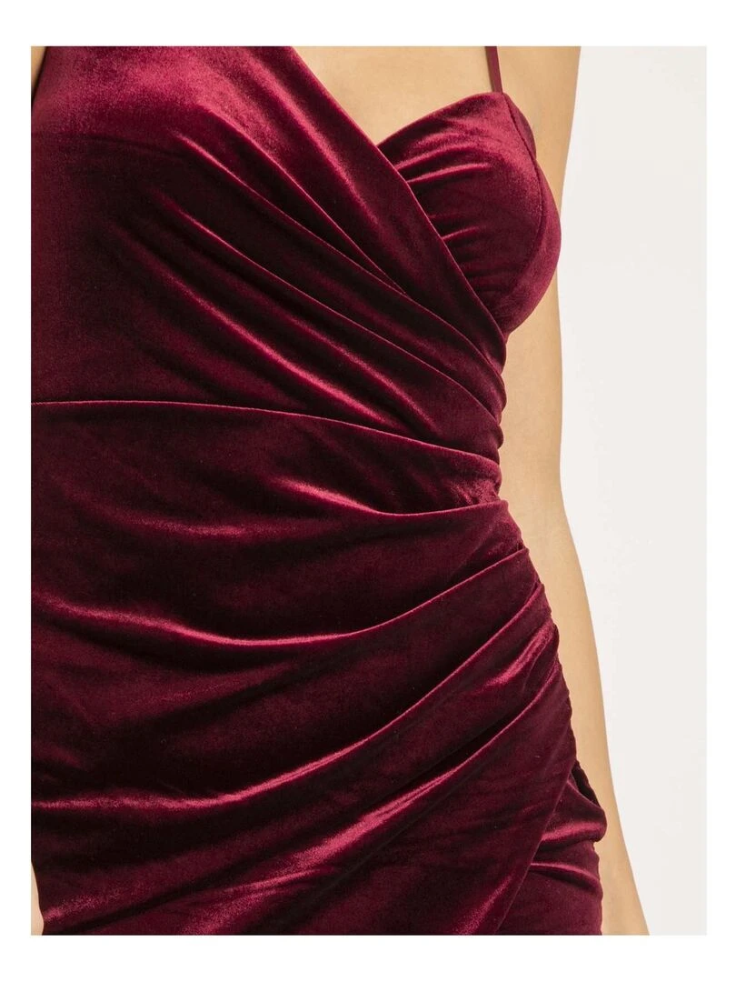 Robe longue velours INAKIA   Bordeaux