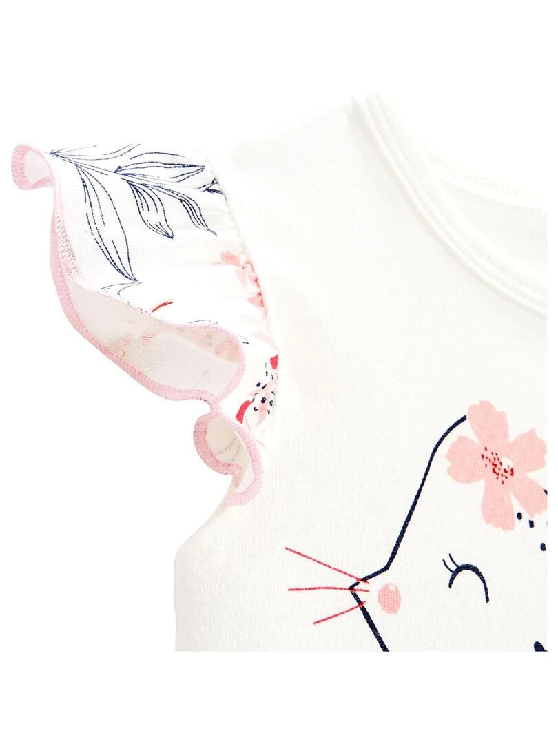 Pyjama enfant manches courtes Bahia   Rose
