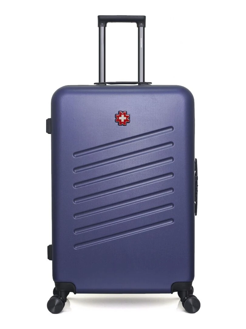 SWISS KOPPER VALISE GRAND FORMAT ABS ZURICH 4 ROUES 75 CM Bleu marine
