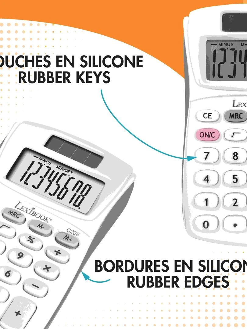 Calculatrice De Poche 8 Chiffres Avec Finition Rubber   N/A