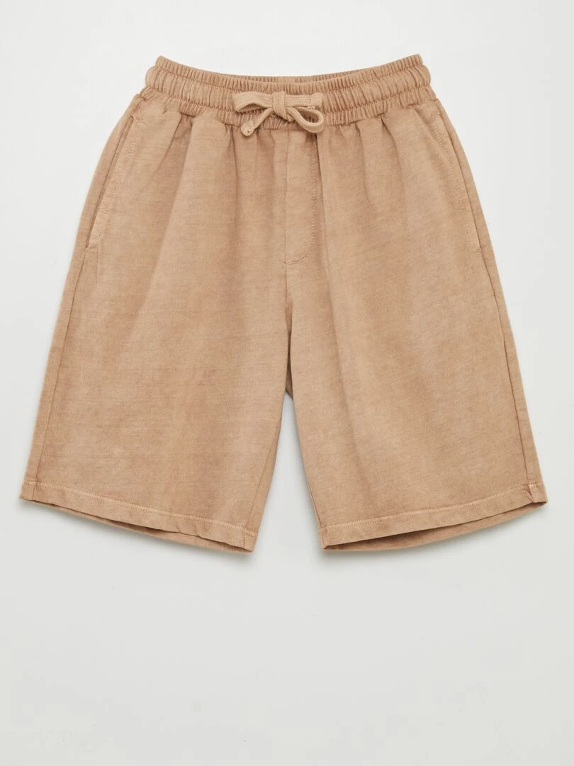 Pyjama court   tee shirt + bermuda   2 pièces   terracotta