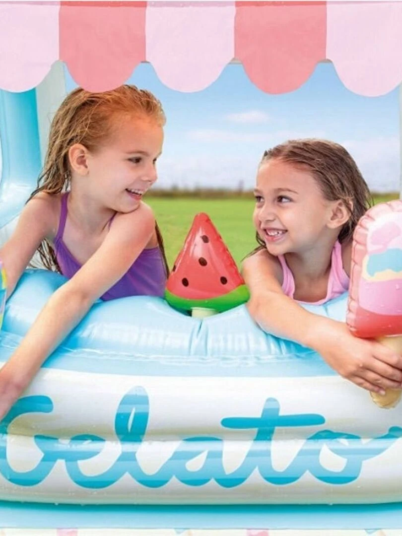 Aire de jeux gonflable marchand de glace   Multicolore