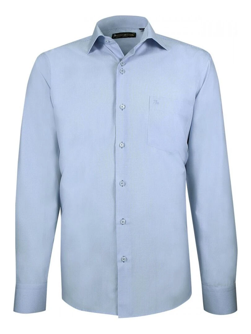 Chemise coupe droite vichy PIASTRA Bleu