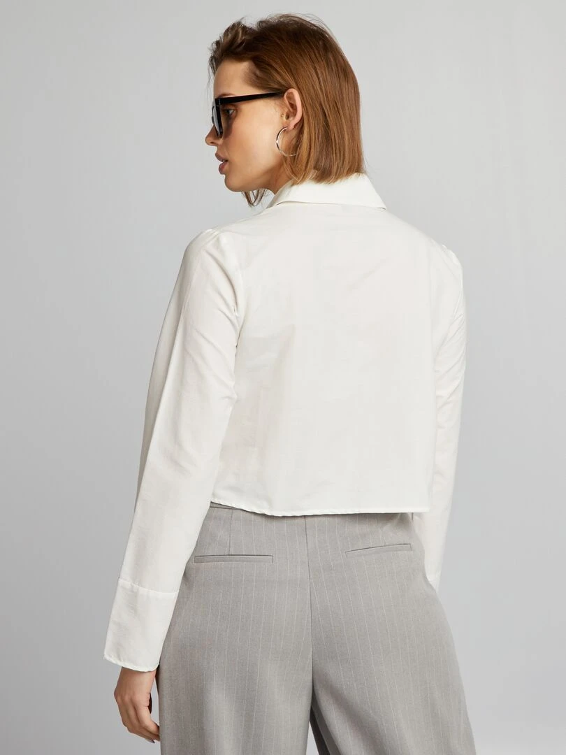 Chemise crop   blanc
