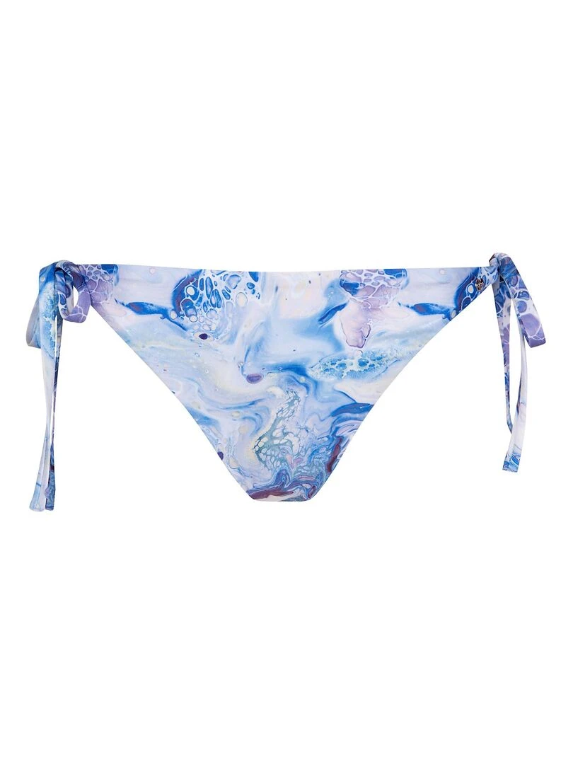 Bas maillot de bain brésilien taille basse à nouettes Indonesia   Bleu