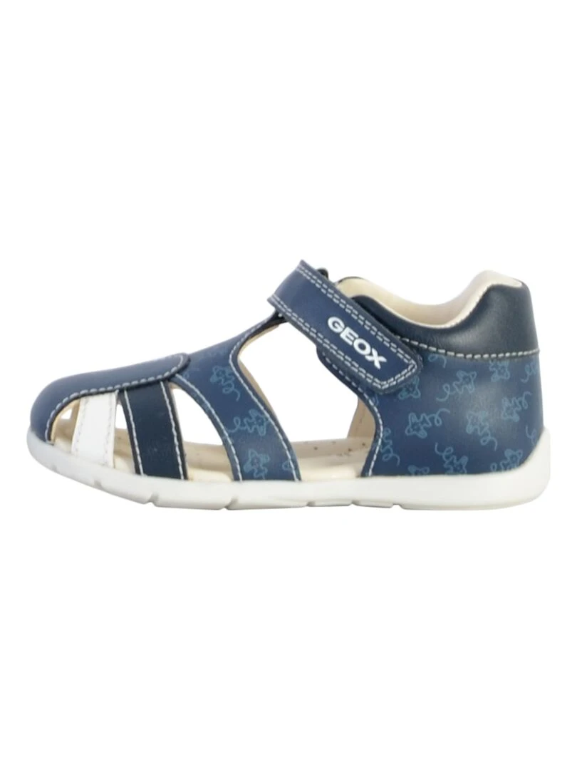 Sandale Cuir Enfant Geox Elthan Bleu marine