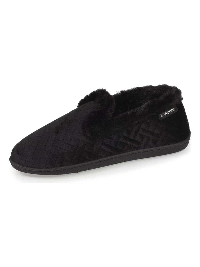 Chaussons charentaises recyclées Femme Noir Noir