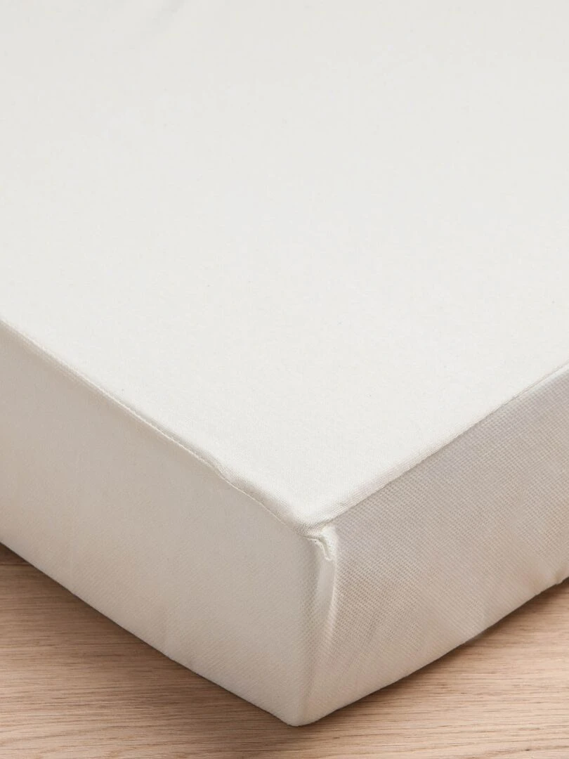 Alèse en coton bio lit bébé   Blanc
