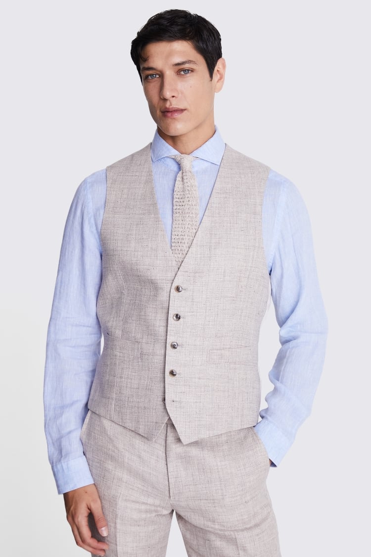 Tailored Fit White Matte Linen Jacket   Buy Online at Moss
