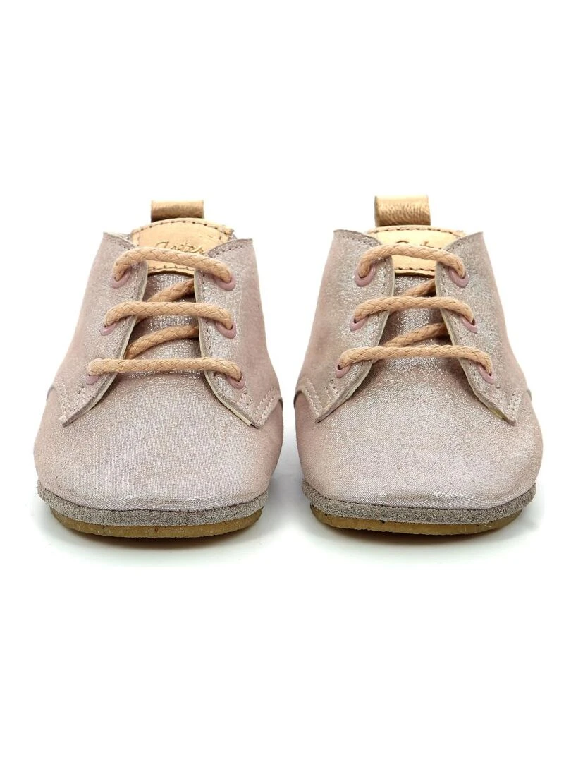 Chaussons Cuir Layas   Rose