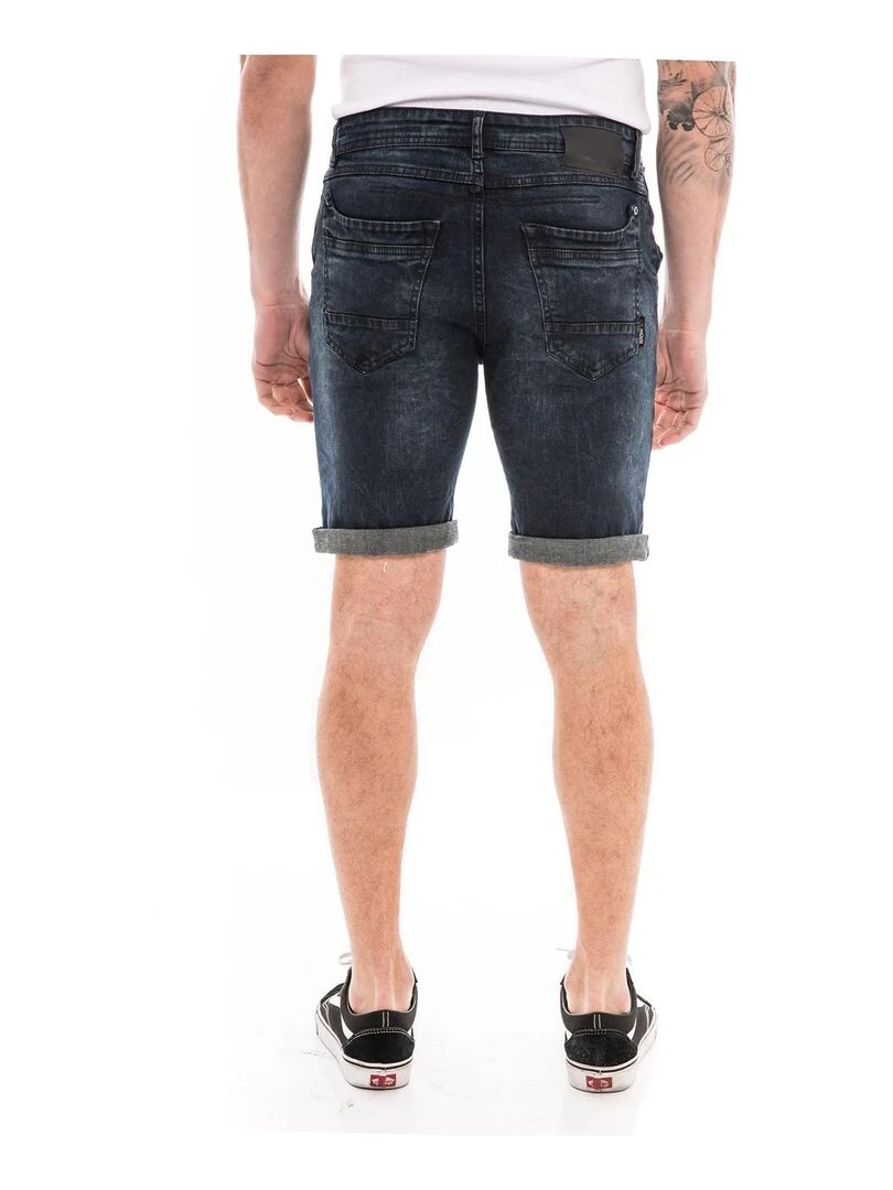 Bermuda en jean coupe slim BLAINE Bleu foncé