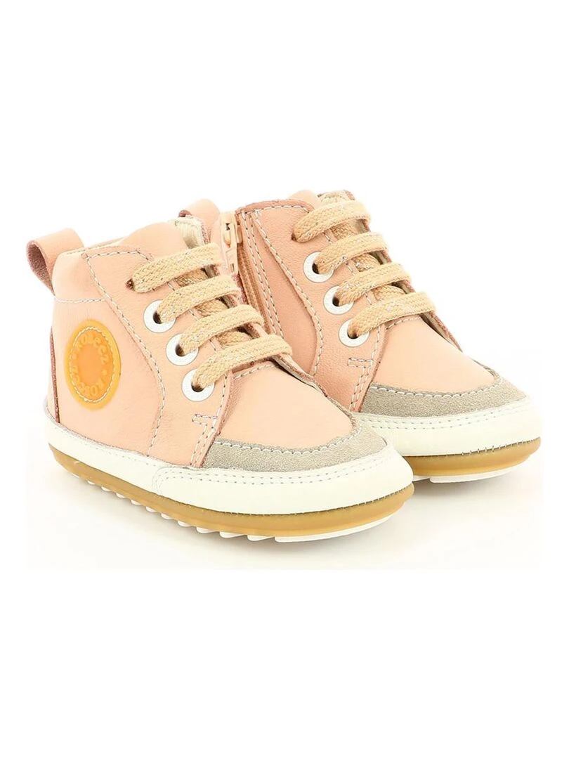 Sneakers hautes Cuir Migo Rose