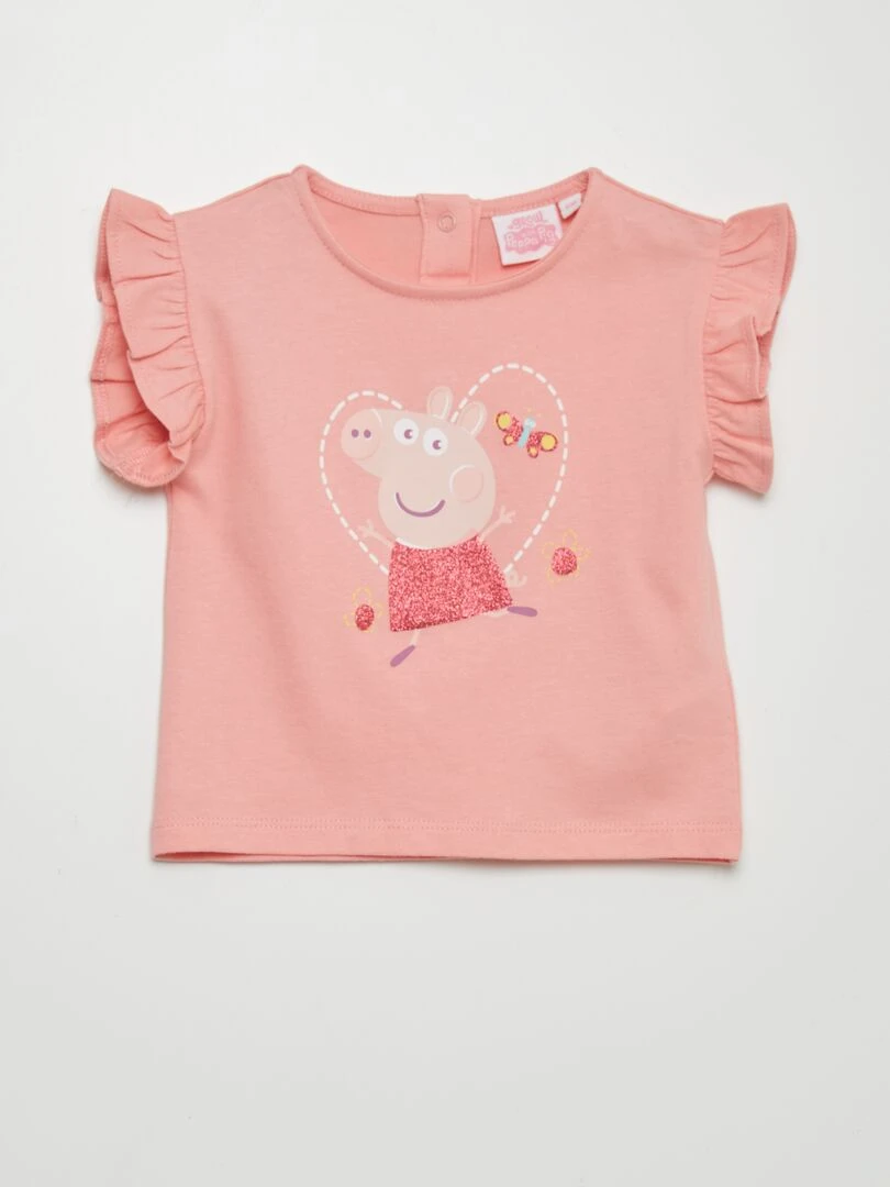 Ensemble tee shirt + legging 'Peppa Pig'   Rose