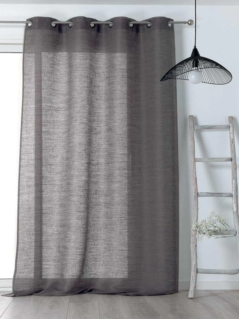 Voilage Aérien en toile de jute Gris clair