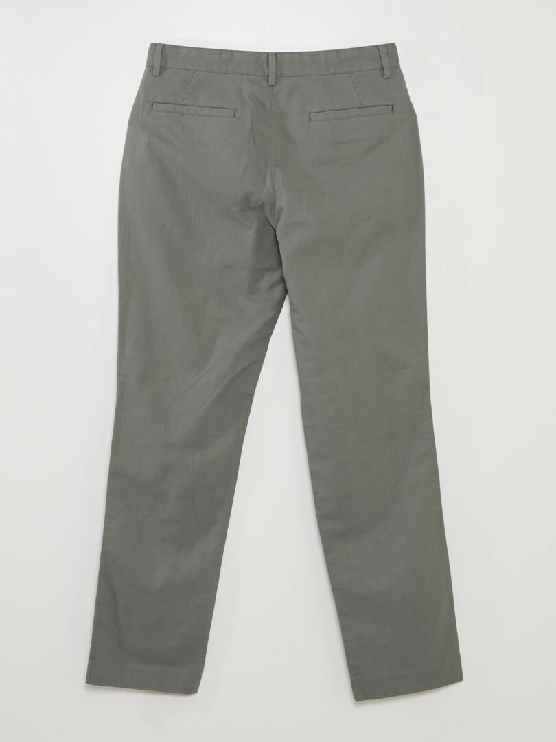 Pantalon chino droit Vert