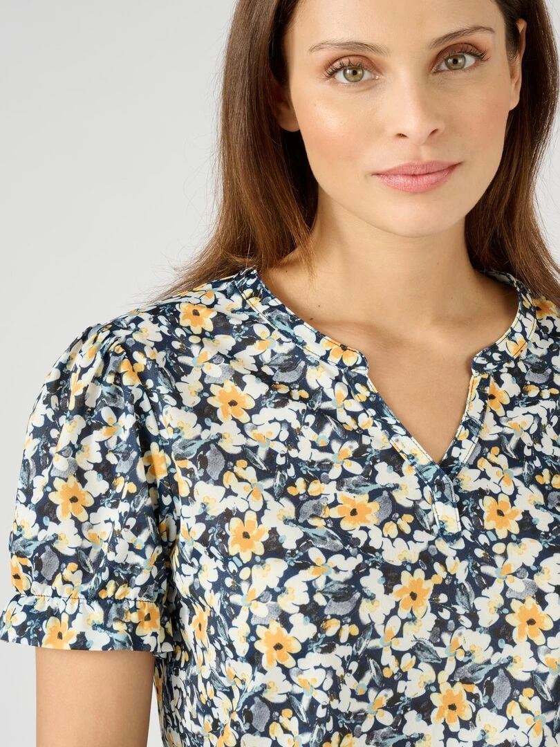 Tee shirt en maille crêpe Damart Bleu marine