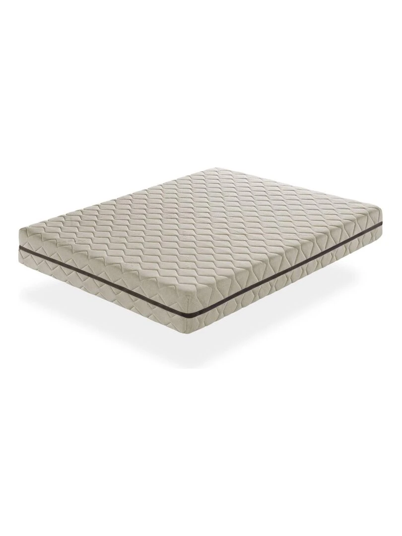 Matelas naturel ressorts ensaches ‘ORGANIC FLORA’ épaisseur 25 cm 100% coton et lin déhoussable N/A