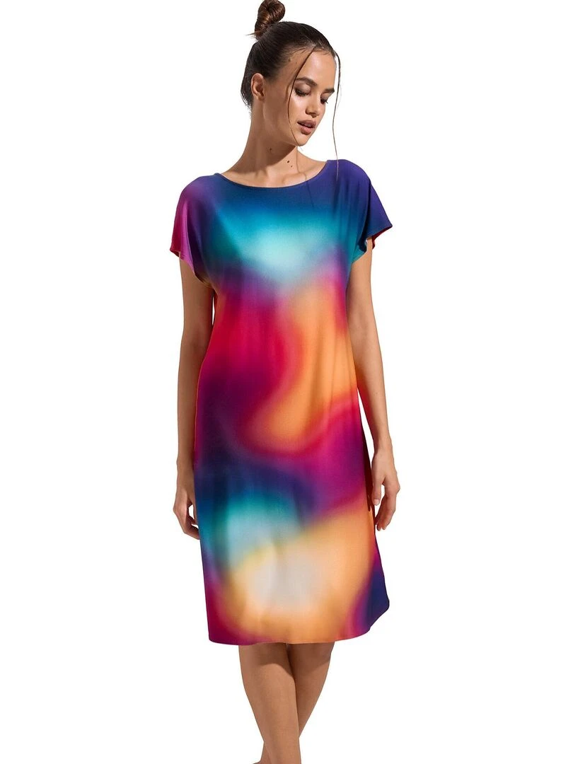Robe estivale manches courtes Olympia Multicolore