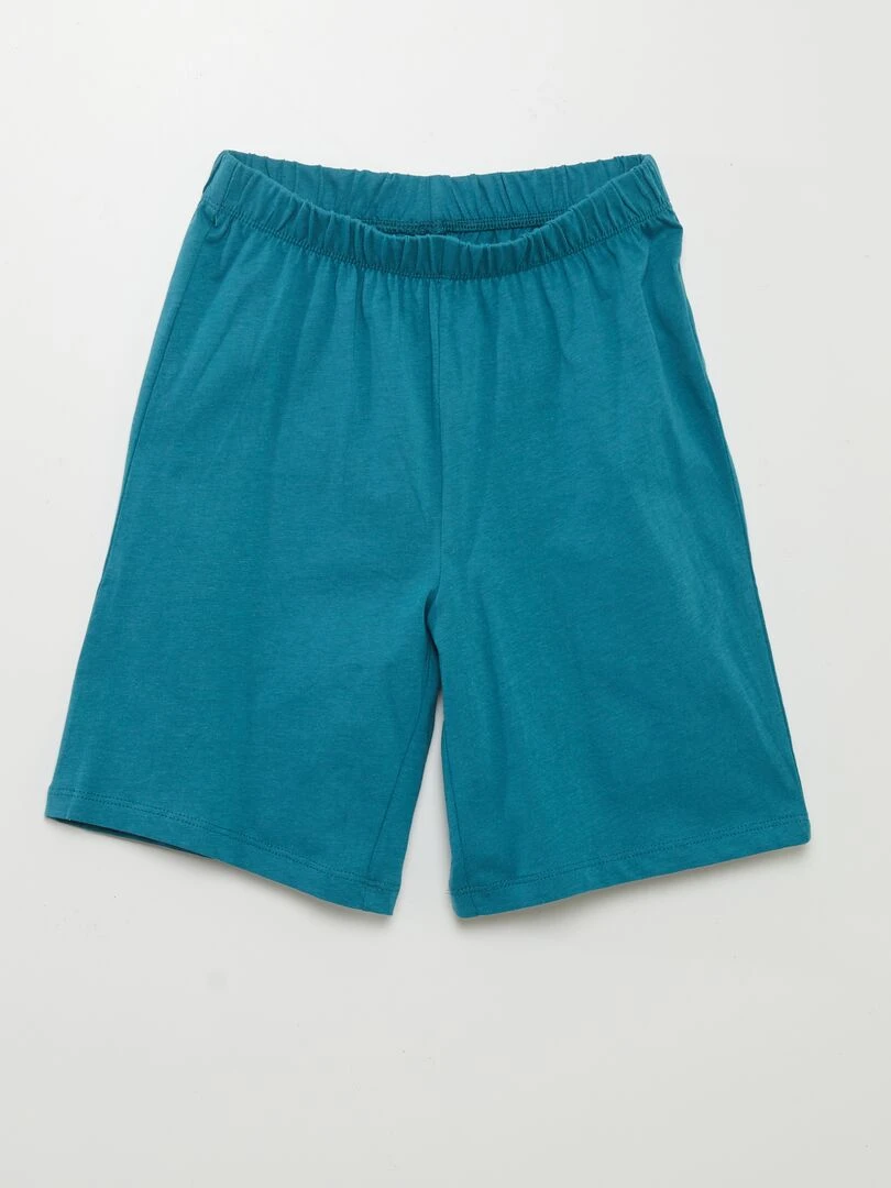 Pyjama court panthères   2 pièces   Vert