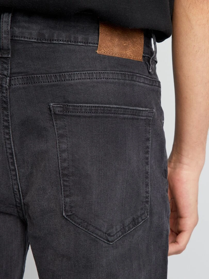 Jean slim à 5 poches   Noir