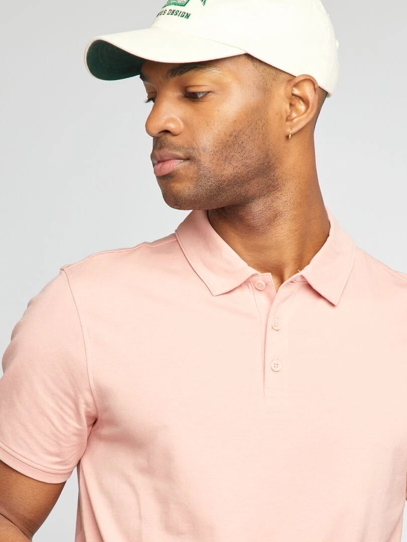 Polo stretch slim fit   Rose