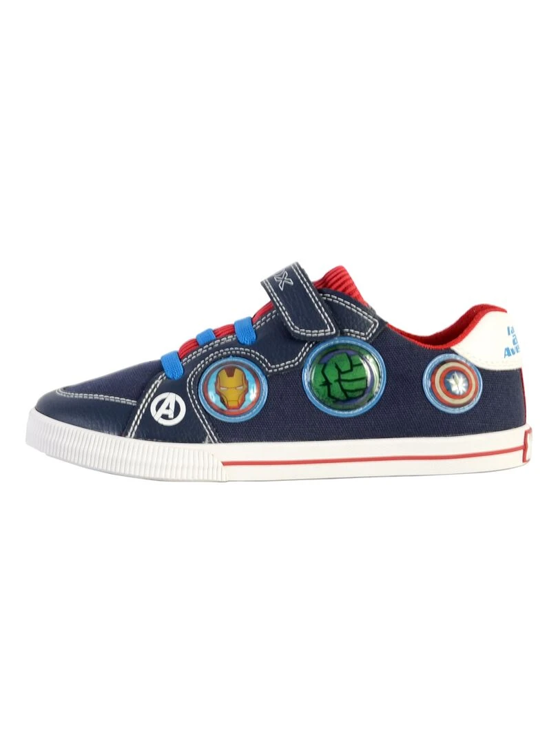 Basket à Scratch Plate Geox Enfant Kilwi Canv+Tumb Bleu