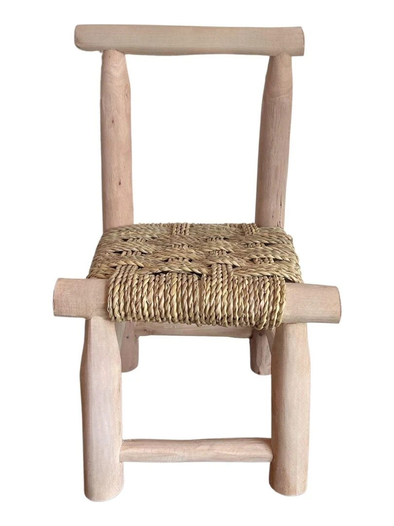 Chaise enfant bois Japandi Beige clair