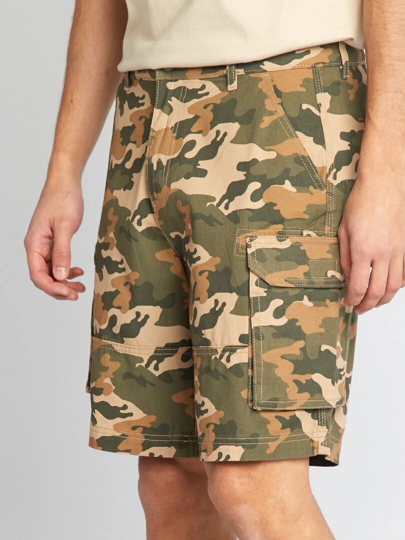 Short chino avec poches sur les côtés   Kaki
