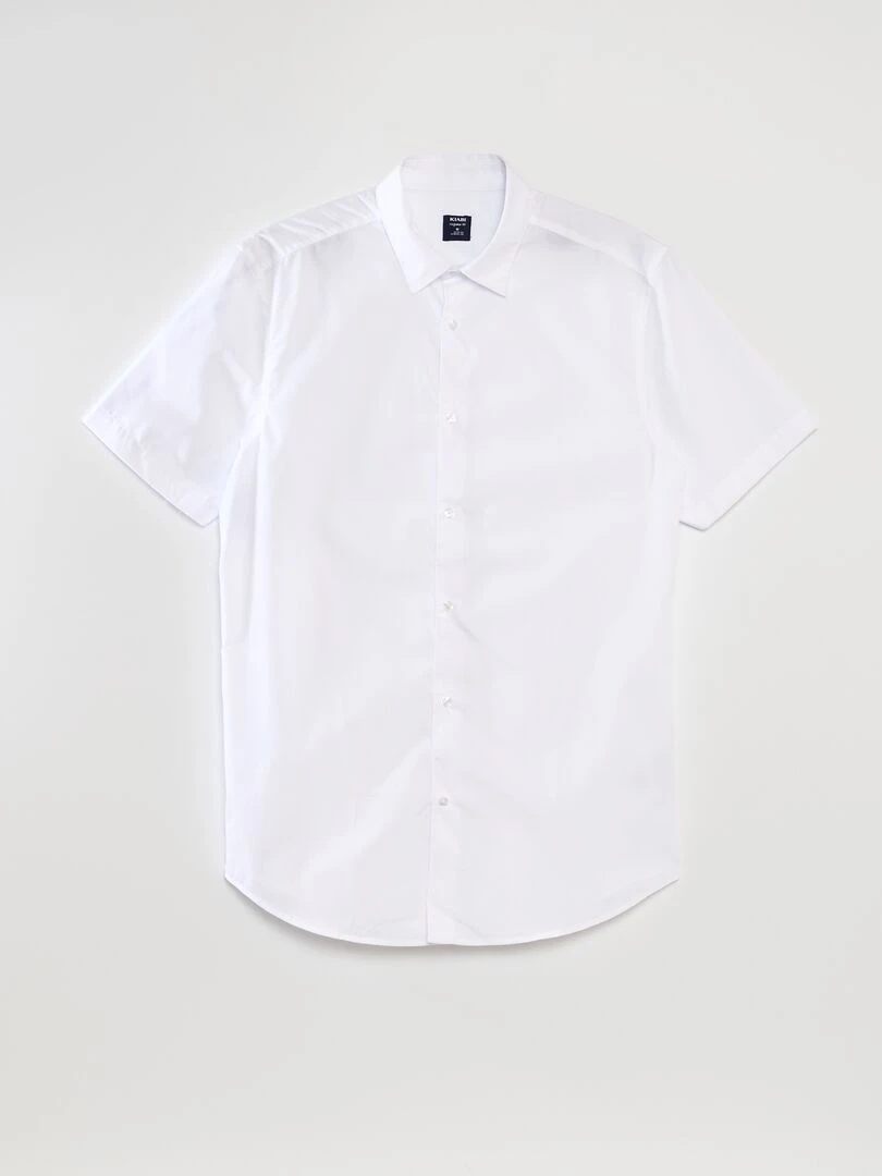 Chemise blanche manches courtes blanc