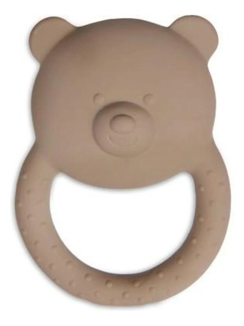 Anneau de dentition en caoutchouc Teddy Bear Biscuit Jollein Marron
