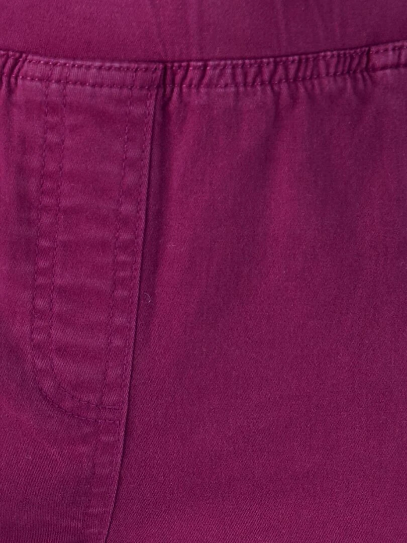 Pantacourt gabardine extensible   Damart   Violet foncé
