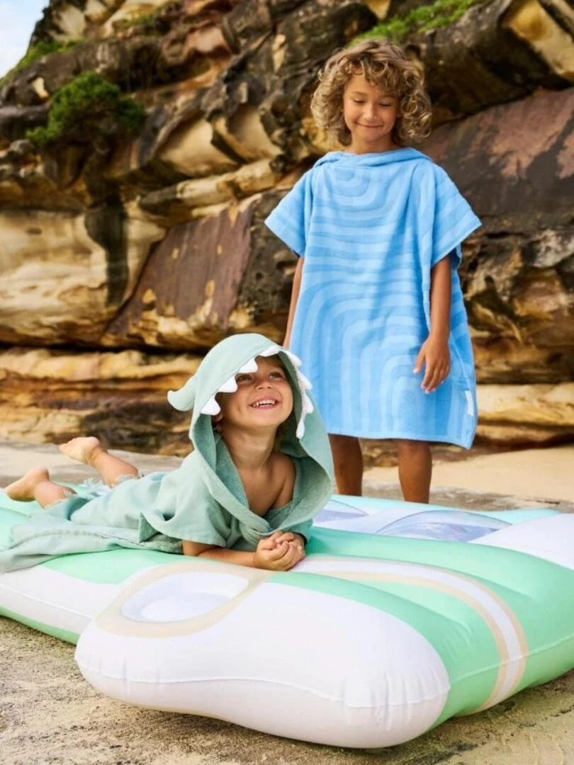 Poncho de plage vert monstre (3 ans et +)   Vert