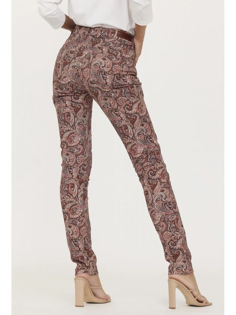 Lee Cooper   Pantalon coton slim LC135   Rouge brique