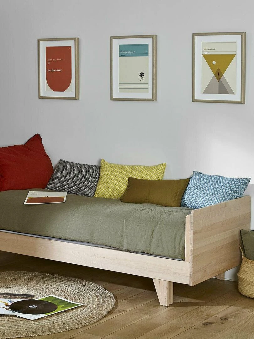 Pack lit extensible avec matelas Nando   AKITEN RETAIL   Marron