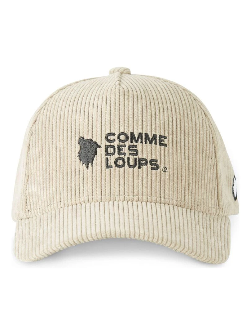 Casquette uni en velours Velvet Comme Des Loups Beige