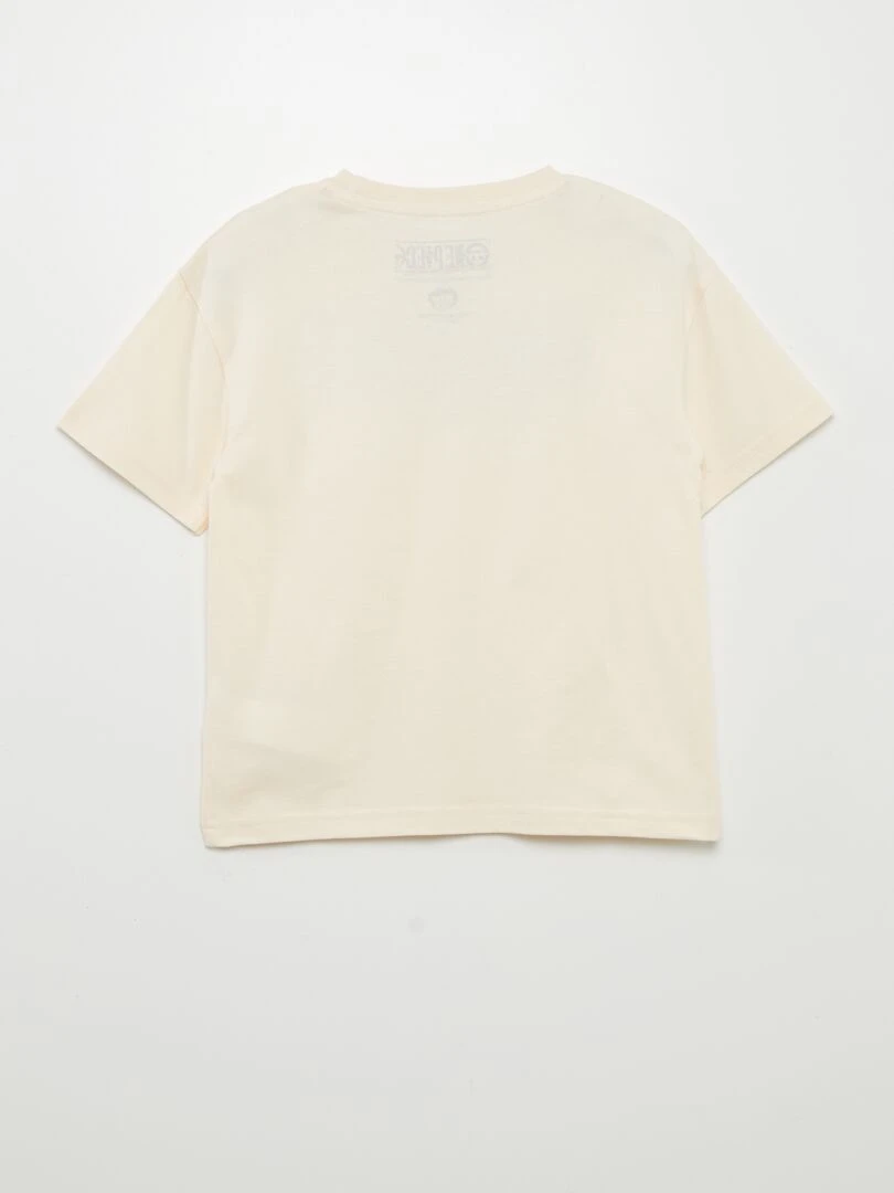 T shirt 'One Piece' manches courtes   Beige