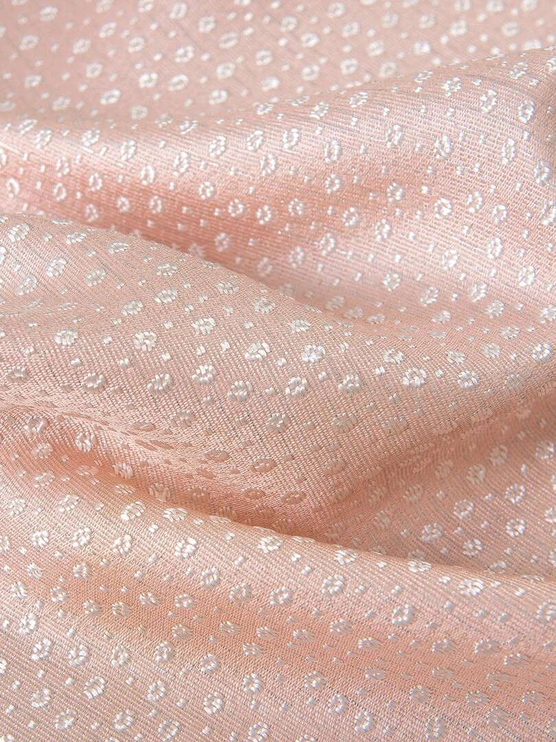 Paire de rideaux obscurcissant à point blanc   Rose clair