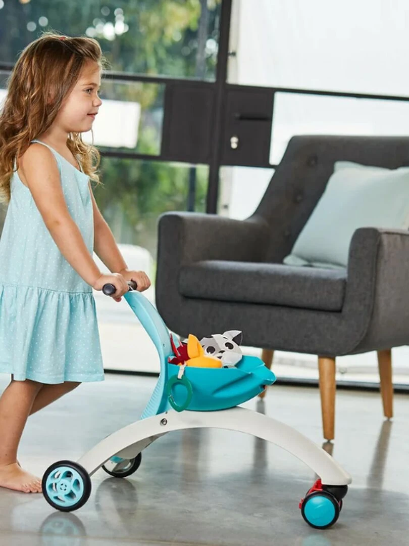 TINY LOVE Tiny Rider 5 en 1 Trotteur et Porteur Chariot de Marche Bleu Bleu