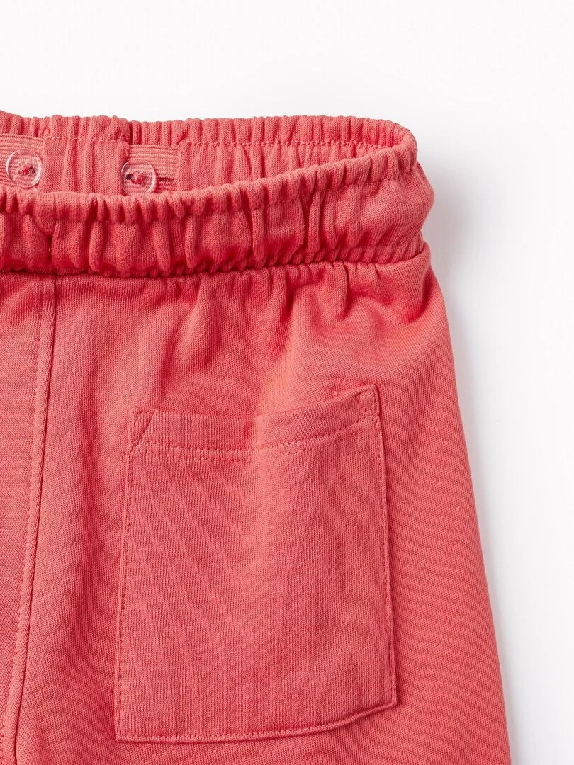 Short De Survêtement En Coton Pour Garçon   Rose