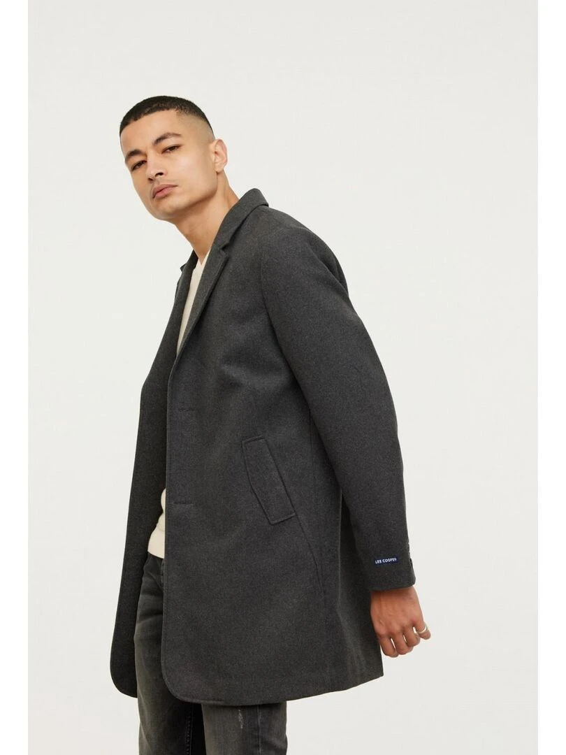 Lee Cooper   Manteau manches longues polyester slim FROMBE   gris anthracite